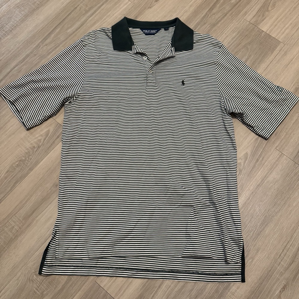 Polo Ralph Lauren Golf Polo Shirt Pro Fit Striped Mens Size L Multi Pima Cotton
